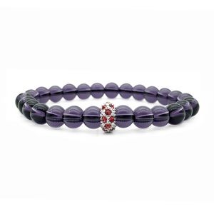8mm Purple Quartz Gemstone Bracelet